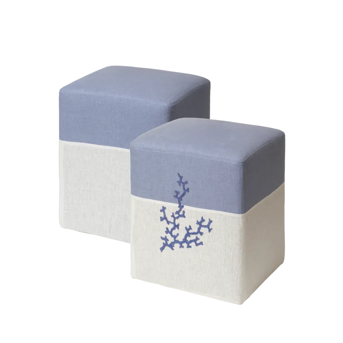 semi ambientata pouff quadrato