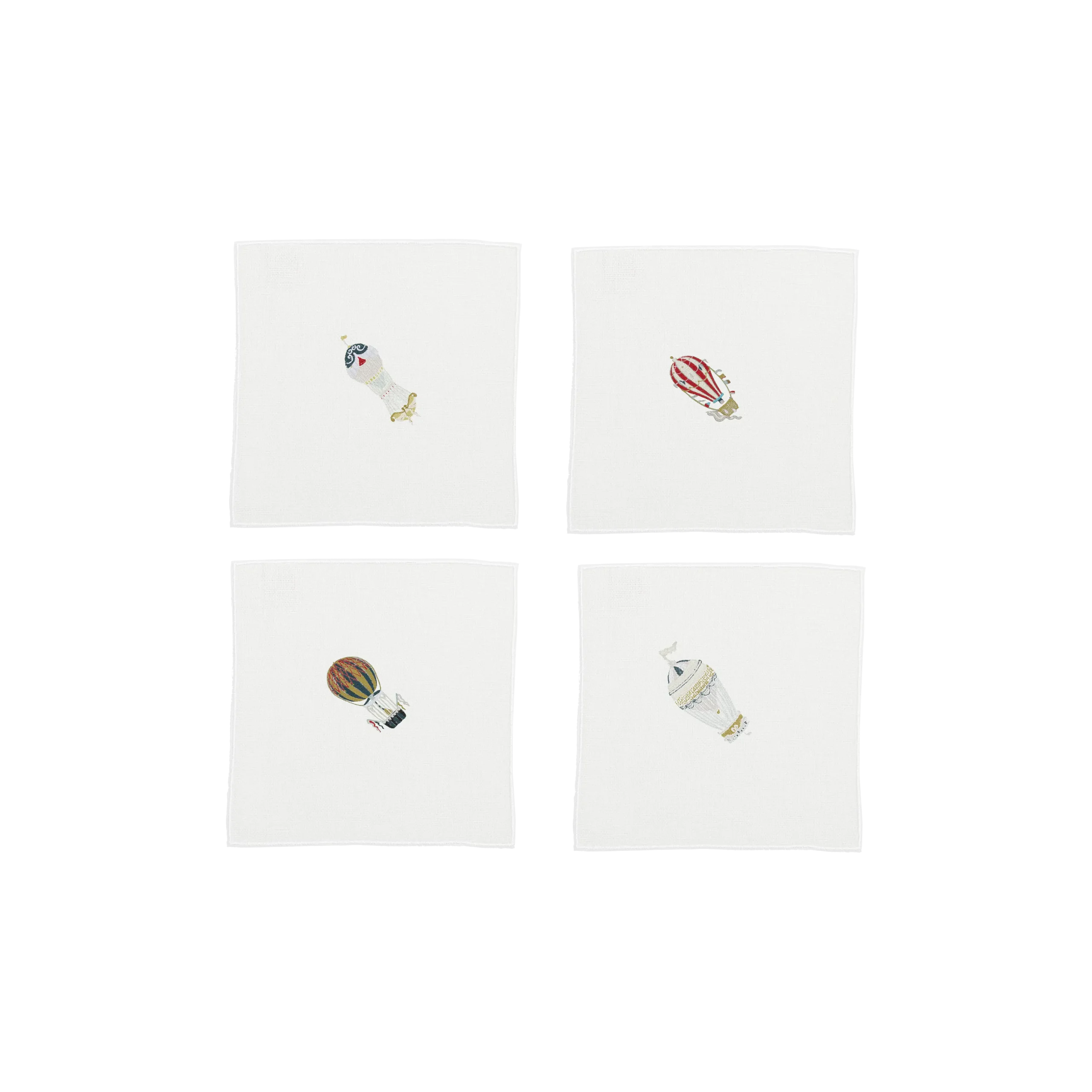 Set di 4 Cocktail Quadro Mongolfiera