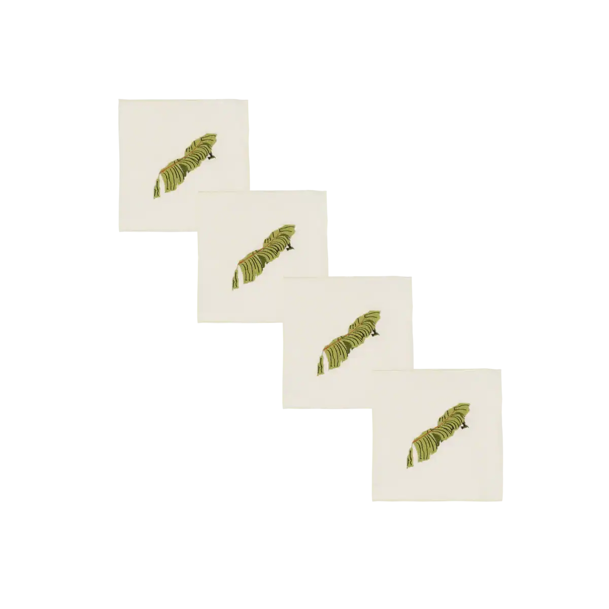 Set di 4 Tovaglioli Cocktail Banano