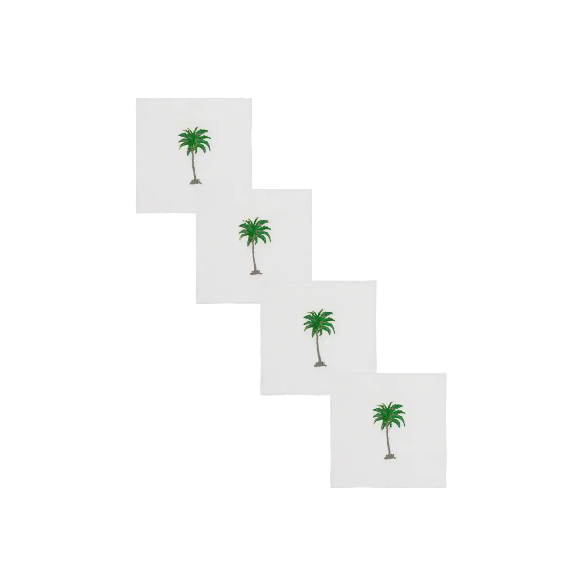 Set di 4 Tovaglioli Cocktail Palma