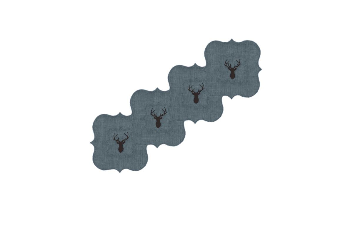 Set di 4 Mini Trivet Square Cervo