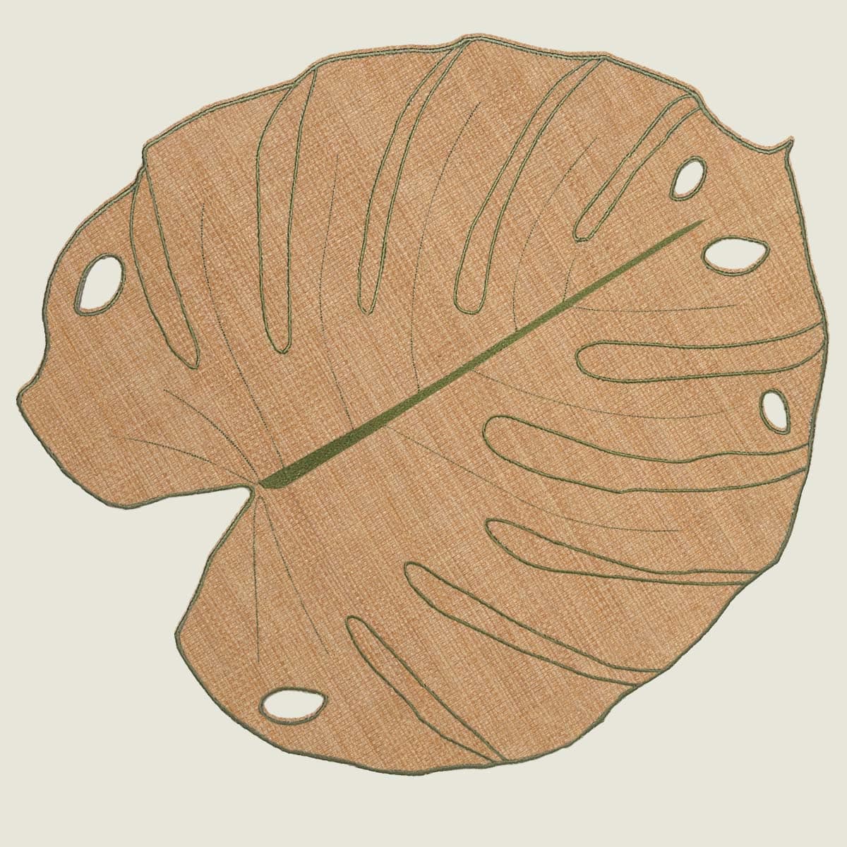 Tovaglietta Monstera in Rafia