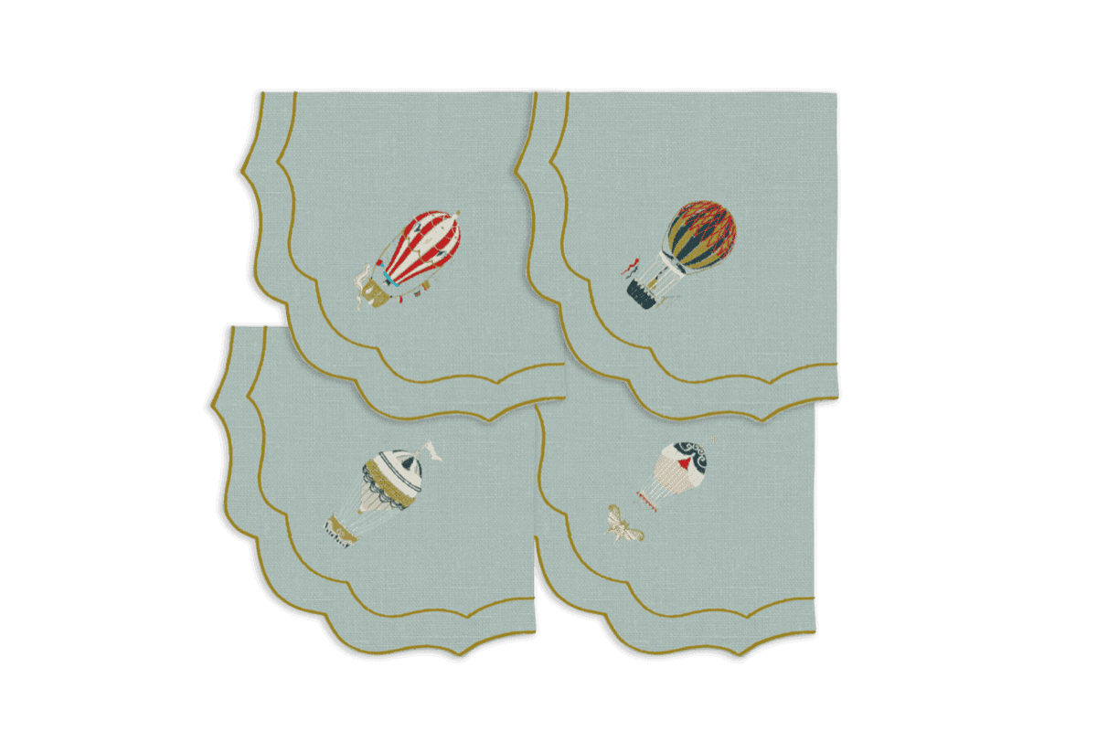 Set di 4 Tovaglioli Parentesi Oval Mongolfiera