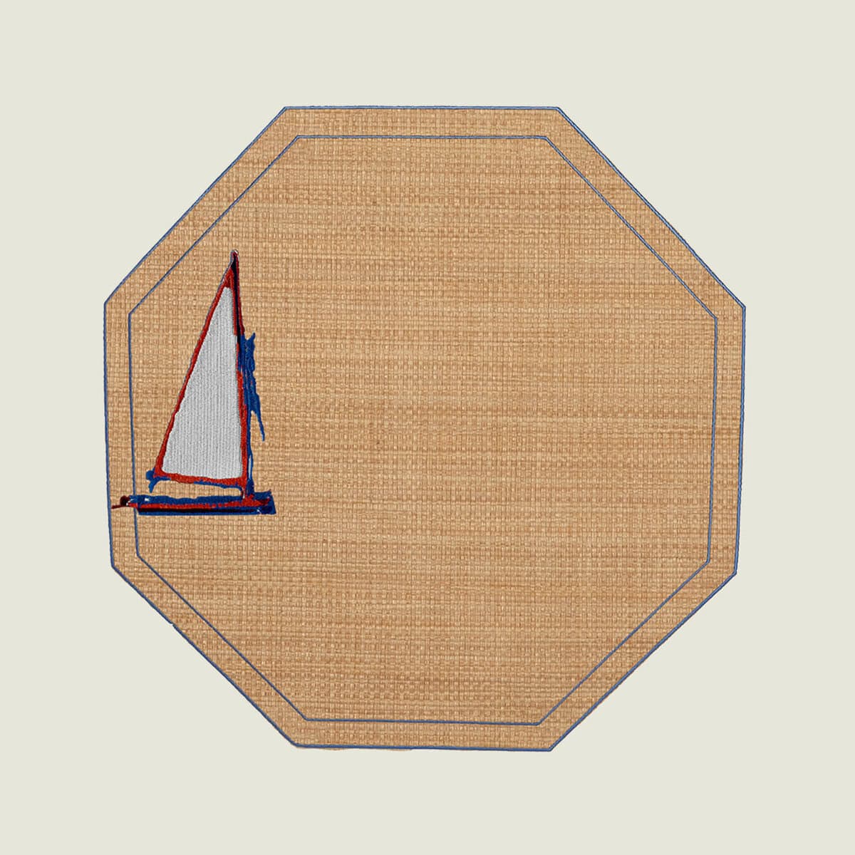 Tovaglietta Octagon in rafia con Vela