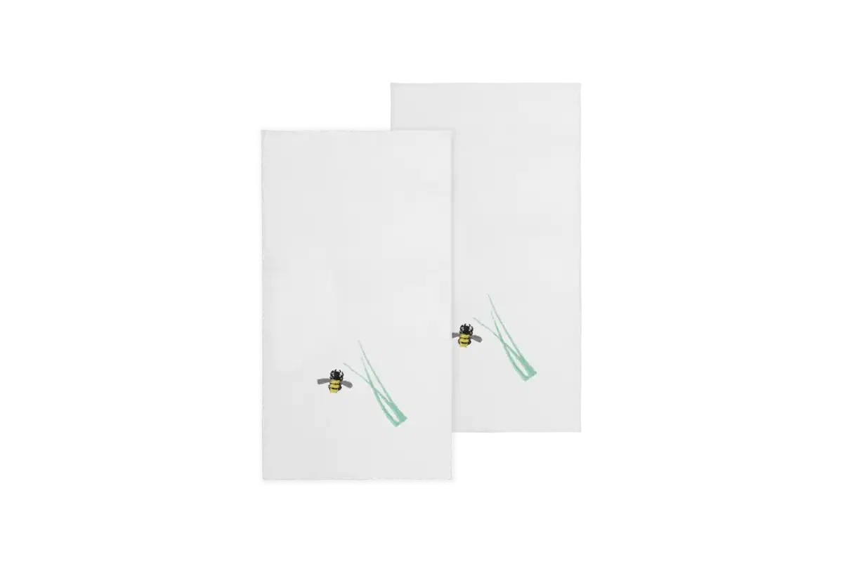 Coppia di Lavette in spugna con ape