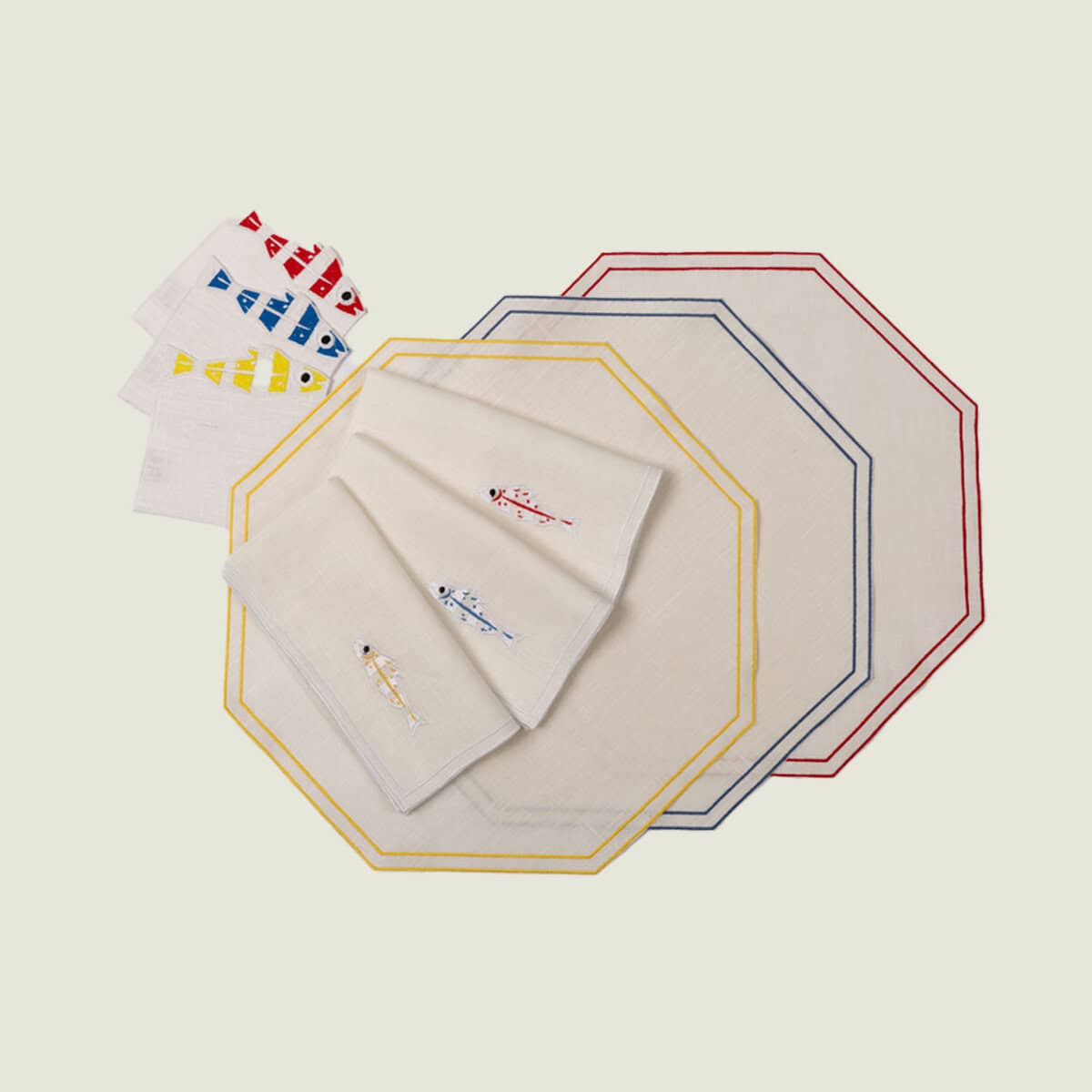 Set Tovaglietta Octagon e Tovagliolo Sardina