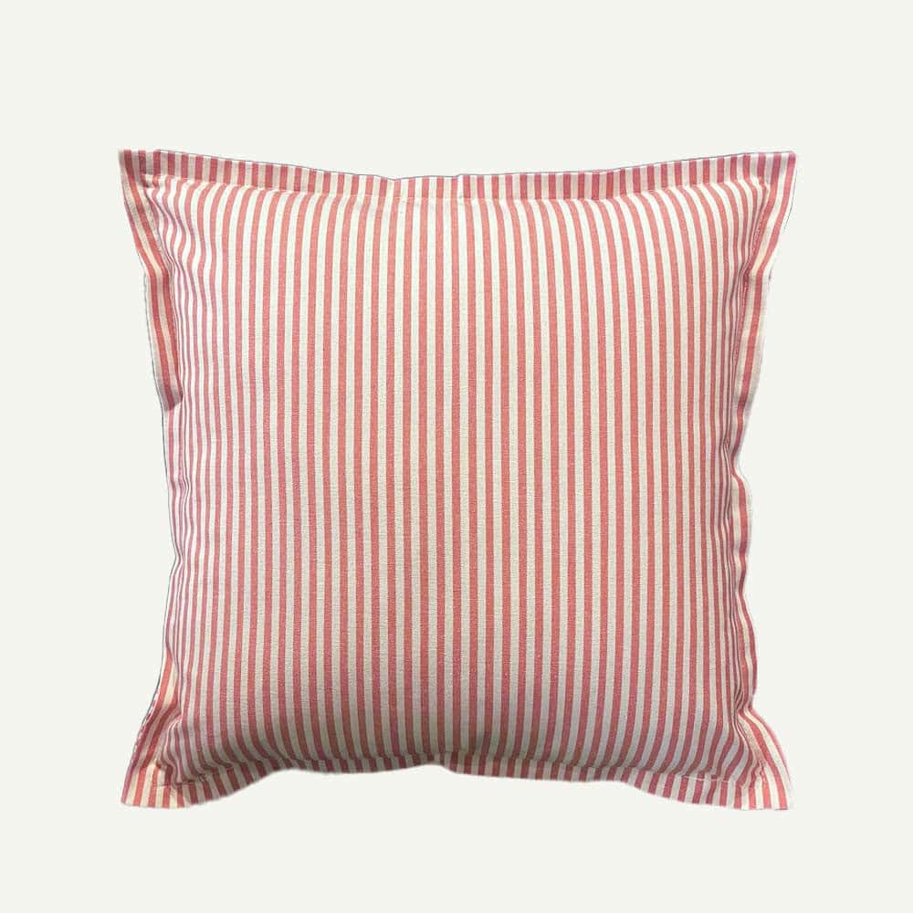 Striped Cotton Cushion Magnolia Rose cm 60×60