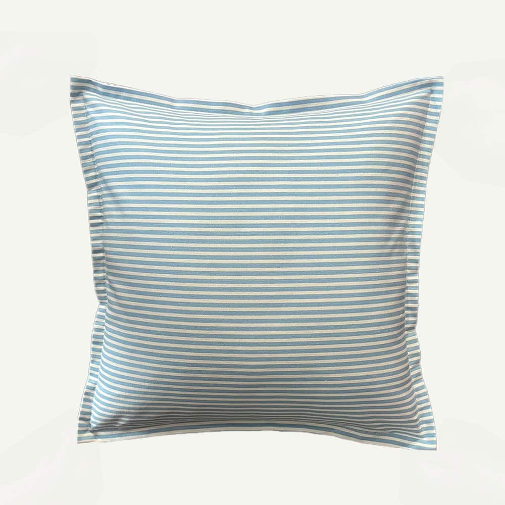 Striped Cotton Cushion Sky cm 60×60