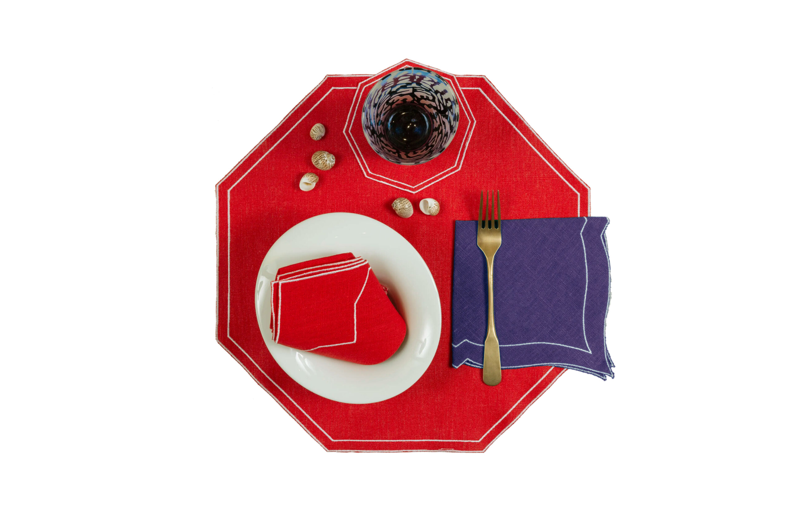 Placemat Octagon Tomato