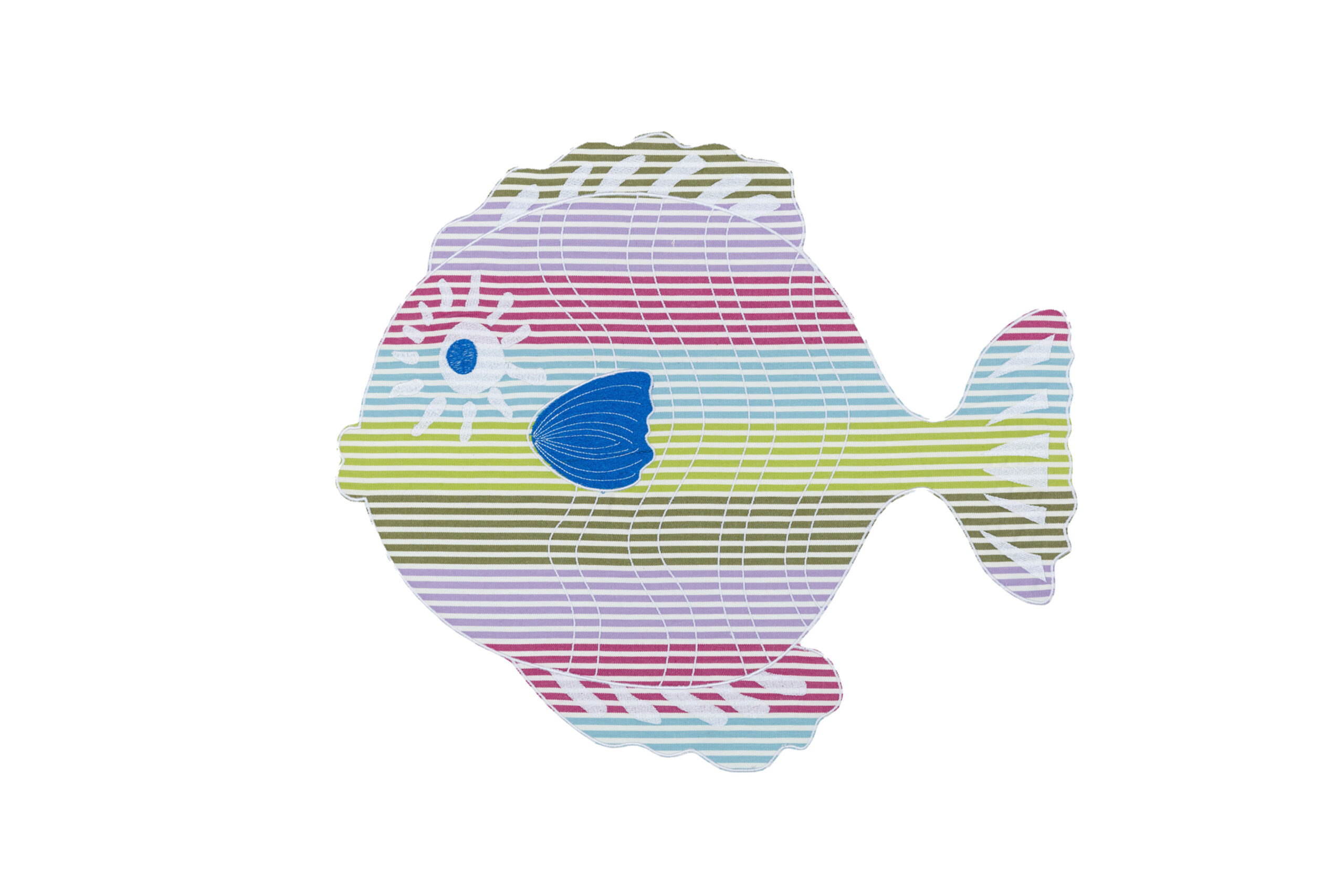 Placemat Fish Multicolored Stripes