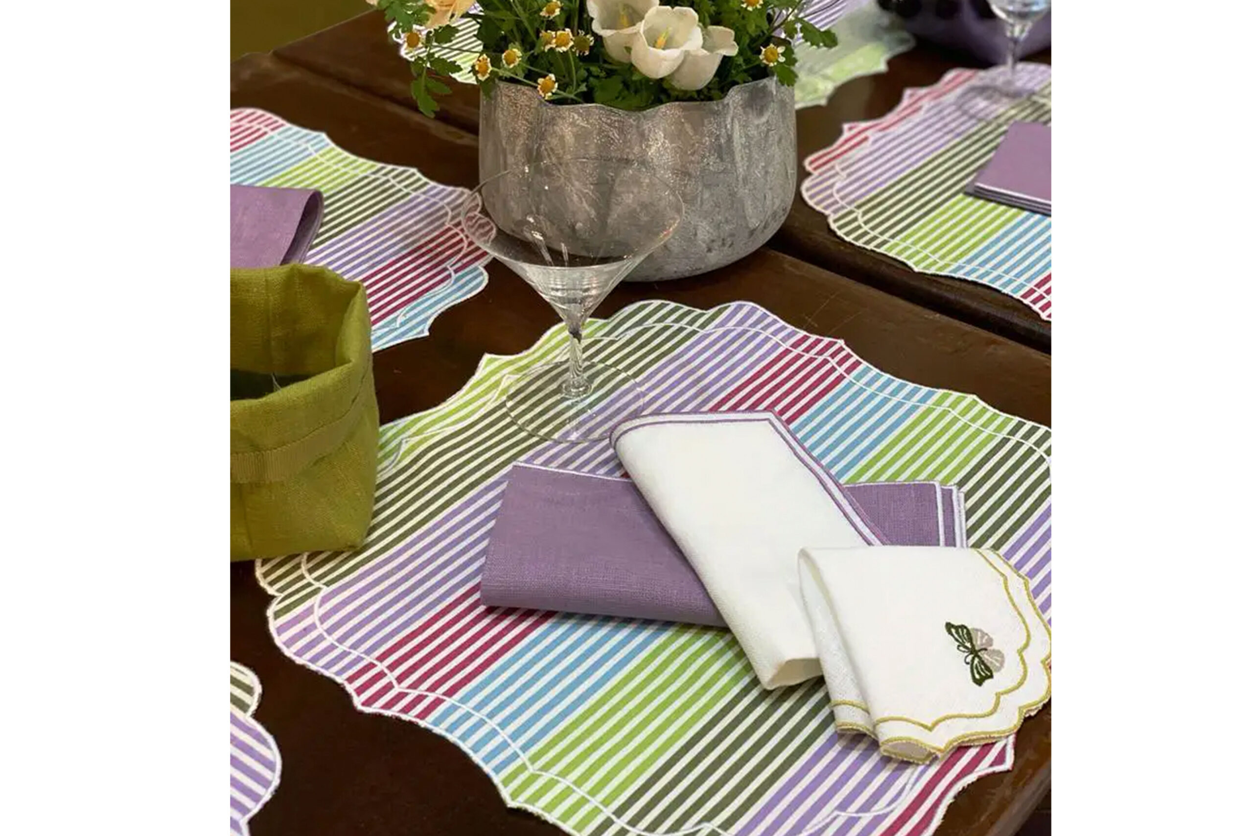 Placemat Krinkle Multicolored Stripes