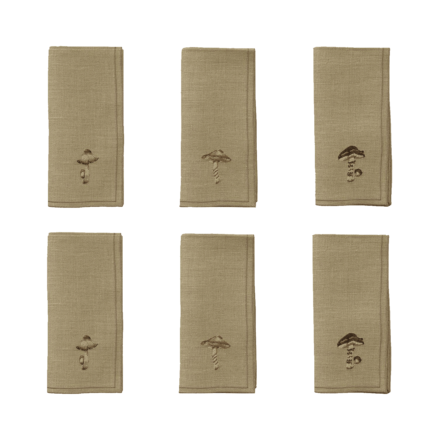 Set di 6 Tovaglioli D.Q. Funghi